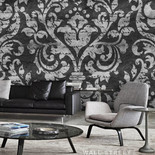 AJOURE Stylized Damask black and white