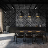 AJOURE Geometric flower black